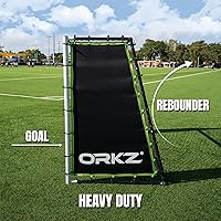 Vista 3 de Entrenador de rebote de portería de fútbol 3 en 1 Red de rebote ultra sensible grande de 7 x 5 pies para una potente práctica de fútbol, paso