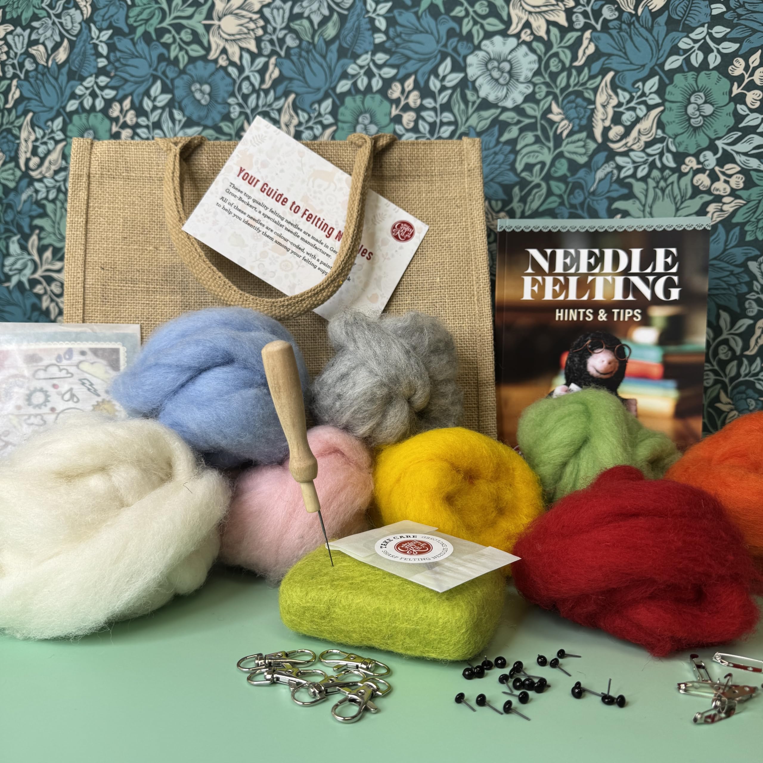 The Crafty Kit Beginner's Needle Felting Bundle, Multicolour