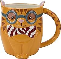 Vista 6 de Boston Warehouse - Taza Udderly Cow con pies de silicona antideslizantes, cerámica pintada a mano, 20 fl.oz.