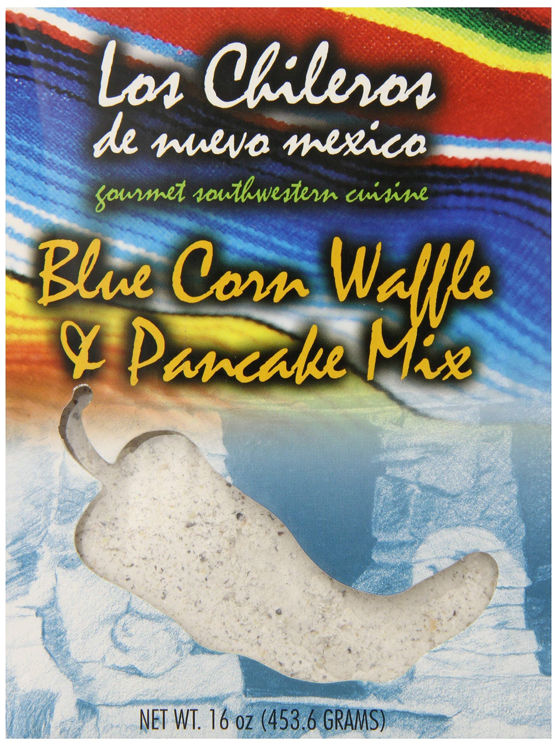 Los Chileros Blue Corn Pancake and Waffle Mix, 16 Ounce