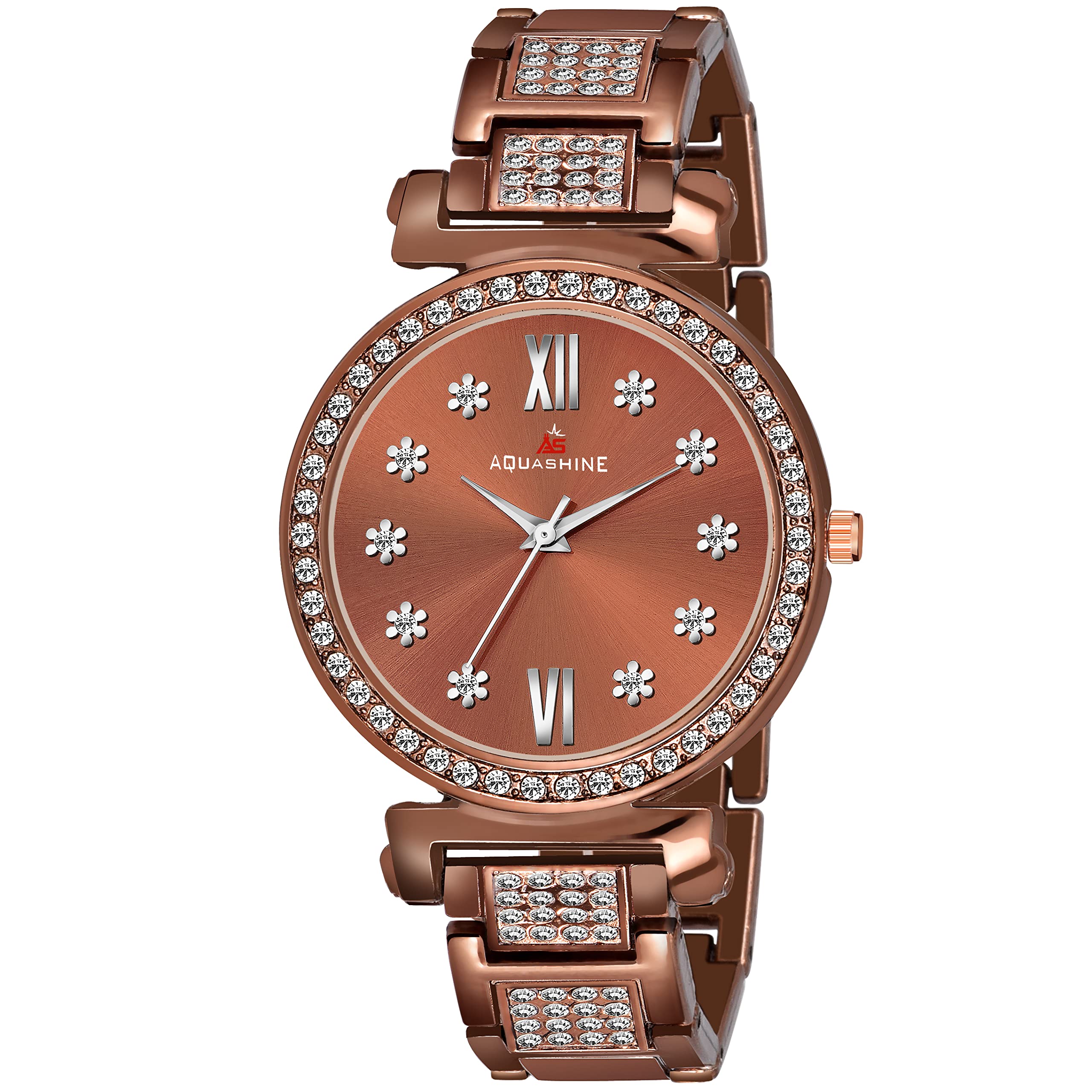 AQUASHINE AS-140 Brown Metal Brown dial Watch for Womens (B0B5V2JP94) Amazon Price History, Amazon Price Tracker