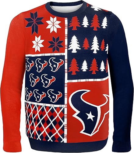 Miniatura 8 de FOCO NFL Unisex-Adult NFL Busy Block Ugly Sweater