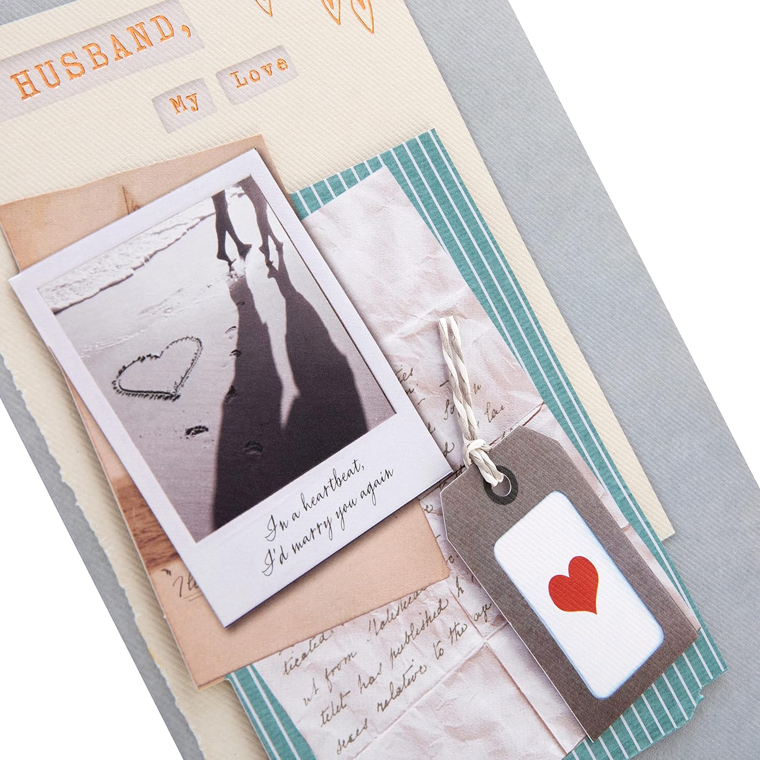 Birthday Card for Husband from Hallmark - Contemporary Collaged Design