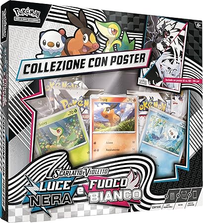 Pokémon: collezione con poster Unima del GCC (tre carte promozionali olografiche e quattro buste di espansione)