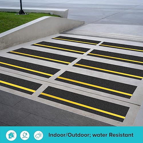 Miniatura 171 de Cinta de tracción antideslizante, 12 pulgadas x 30 pies, mejor agarre, fricción, adhesivo abrasivo para escaleras, peldaños en pisadas, interiores