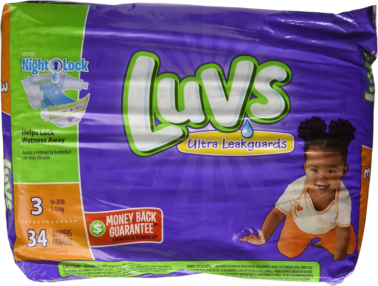 Luvs with Ultra Leakguards, Size 3 Diapers, 34 Count (Pack