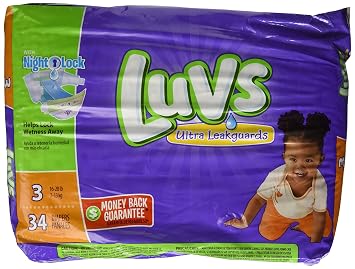 Luvs with Ultra Leakguards, Size 3 Diapers, 34 Count Pack of 1