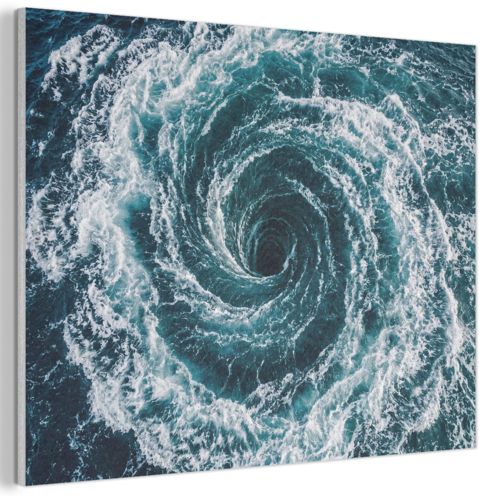 MuchoWow© Felt Panel 100x70 cm House Touch for Living Space Modern Visuals Decoration Wall Art Ocean - Blue - Whirlpool