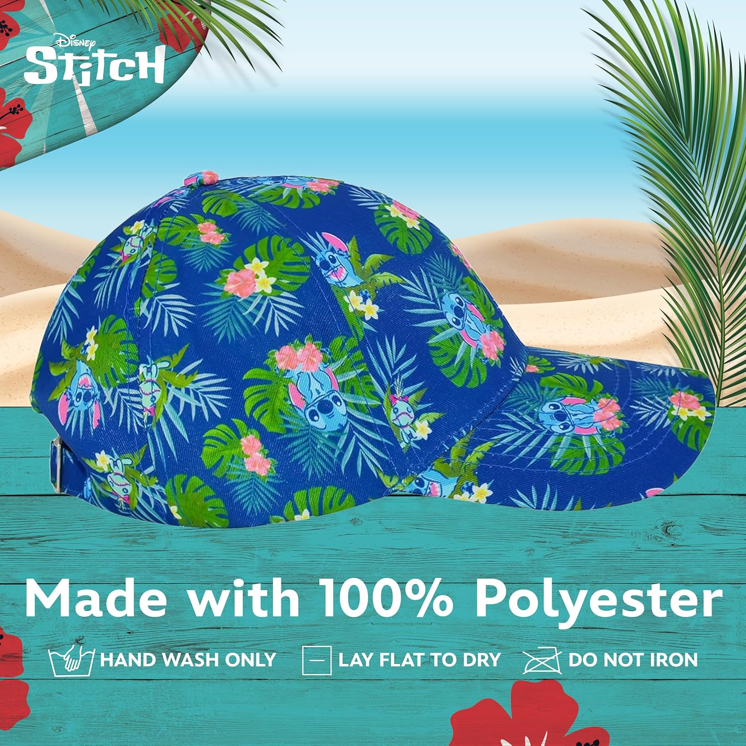 Disney Lilo and Stitch Dad Hat, Adult Baseball Cap with Curved Brim, Navy, One Size - Image 6