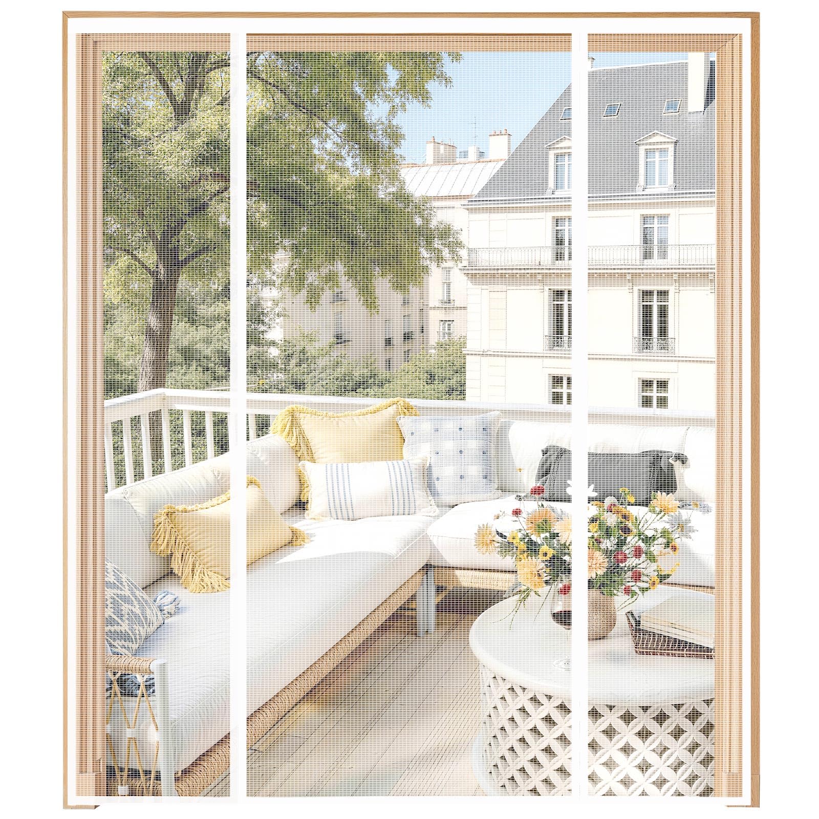 Moustiquaire porte fenêtre 280x210 anti mouches fixe sans perçage