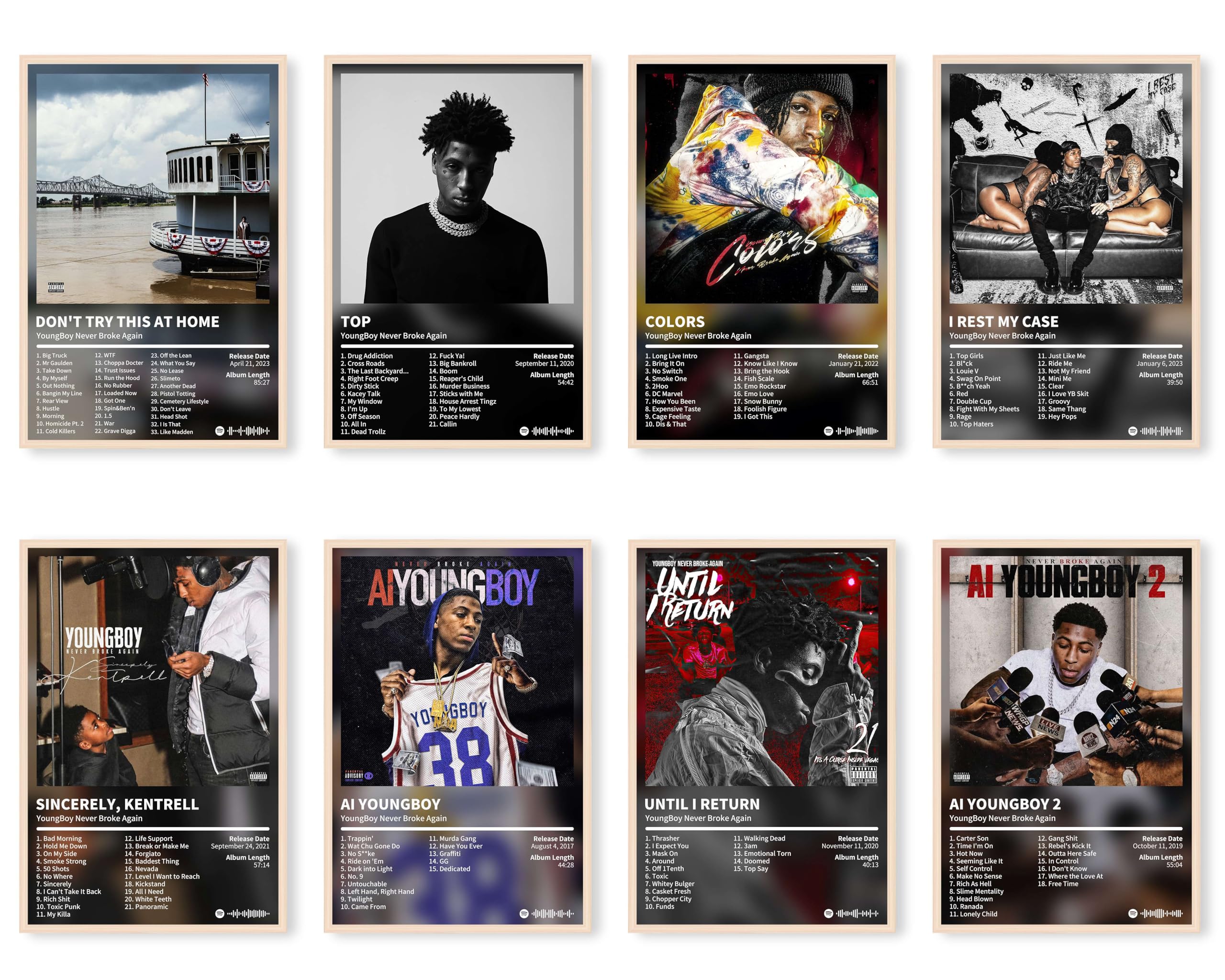 Amazon.com: N ba Youngboy Posters Youngboy Album Cover Posters for Room Aesthetic - Music Wall Art for Girl and Boy Teens Bedroom Decor Print Set of 8，8x12 inch Unframed: Posters & Prints