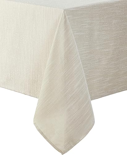 Miniatura 7 de Laura Ashley Arabesque - Mantel de tela brillante de lujo para cenas formales, vacaciones, bodas o fiestas, 60 x 84 pulgadas, dorado