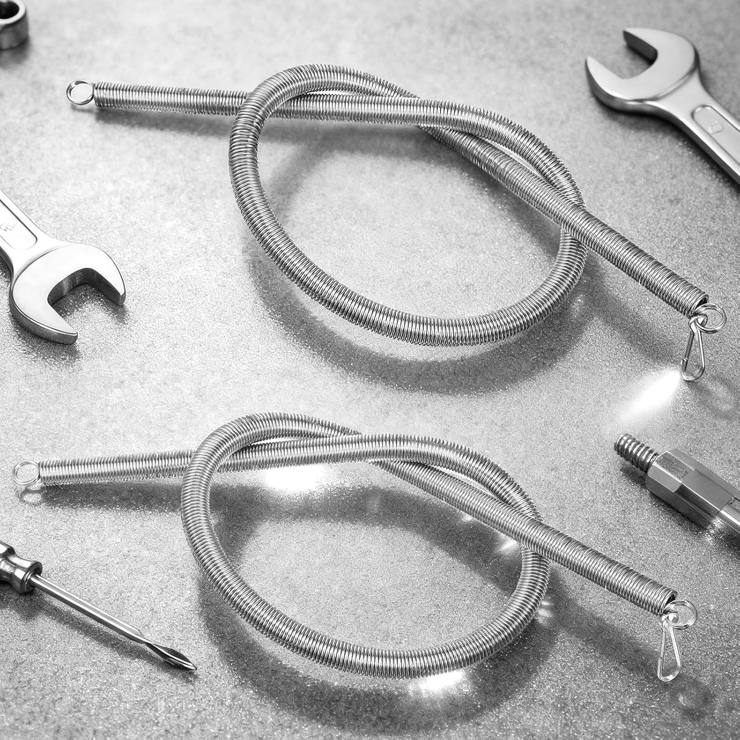 2 Pcs Door Spring, 19.7" Screen Door Spring, Stainless Steel Doors Springs to Close Doors, Used As Replacement Hardware for Square and Radius Shielding Angles