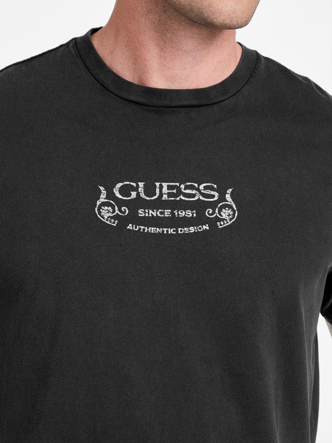 Guess Mens Eco Short Sleeve World Famous Tee - Image 4