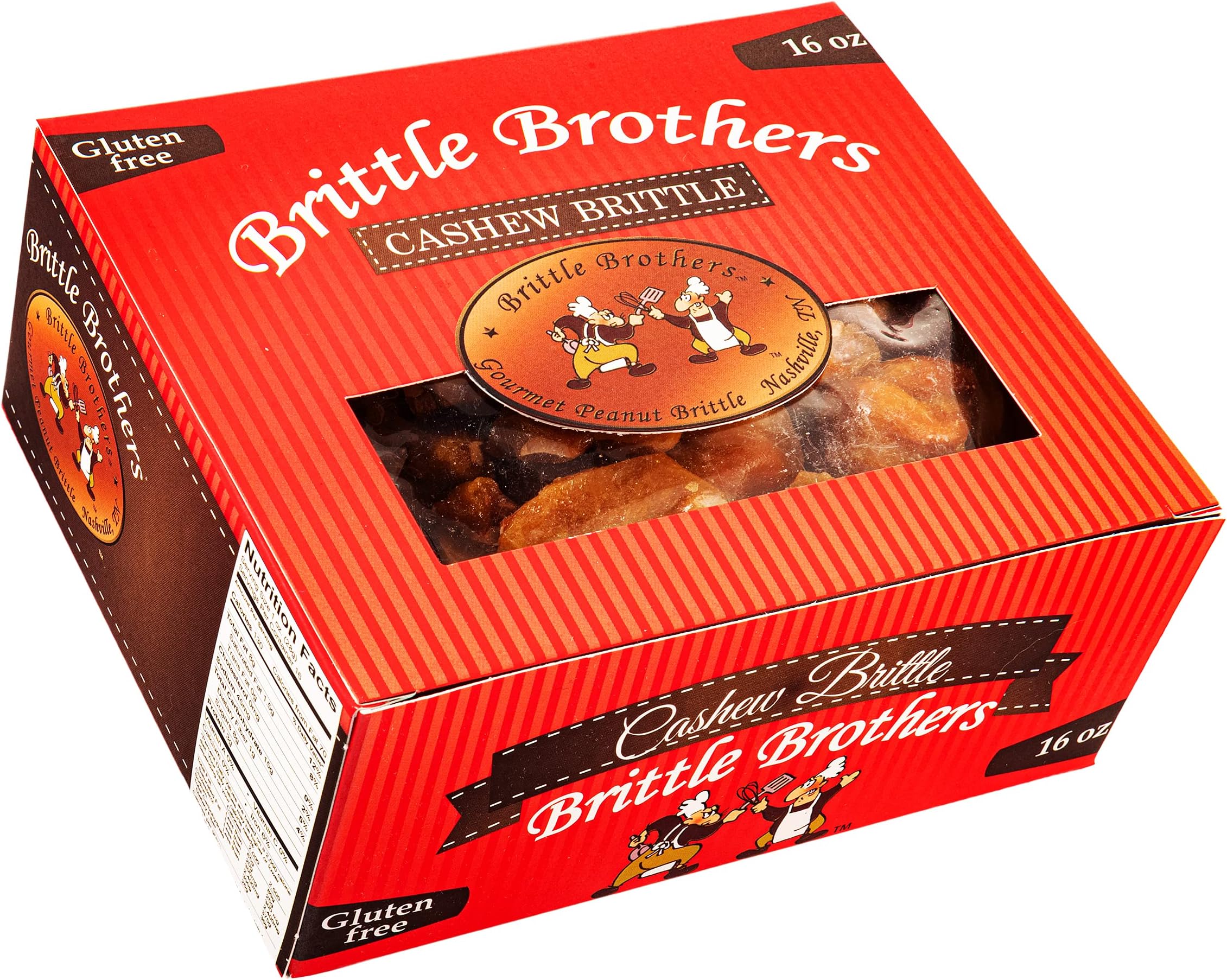 Brittle Brothers Gourmet Cashew Brittle, 5 Oz. - Voted #1, 4x's More