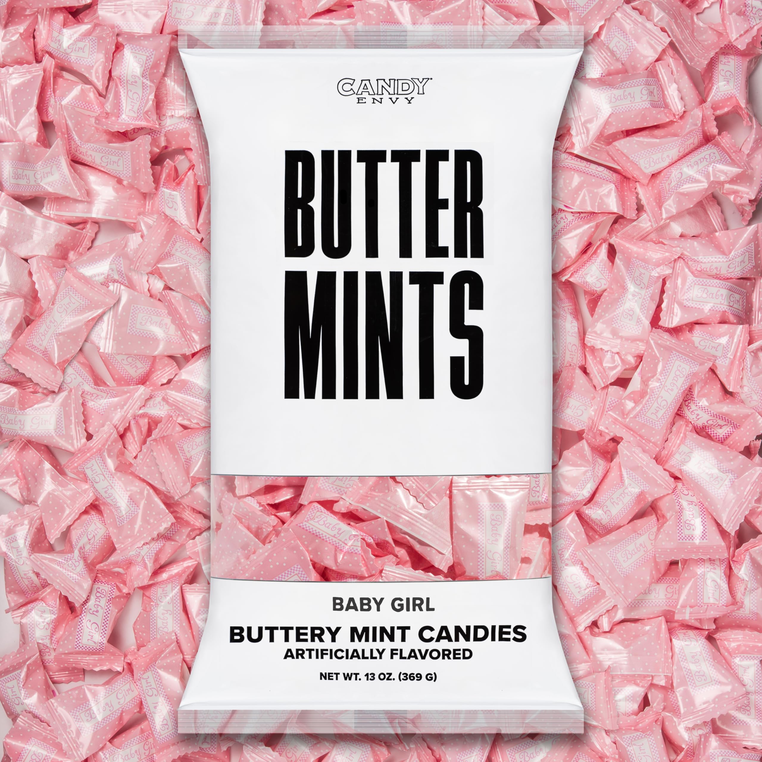 Buttermints - 13 oz. Bag - Approximately 100 Individually Wrapped Mints (Its a Girl)
