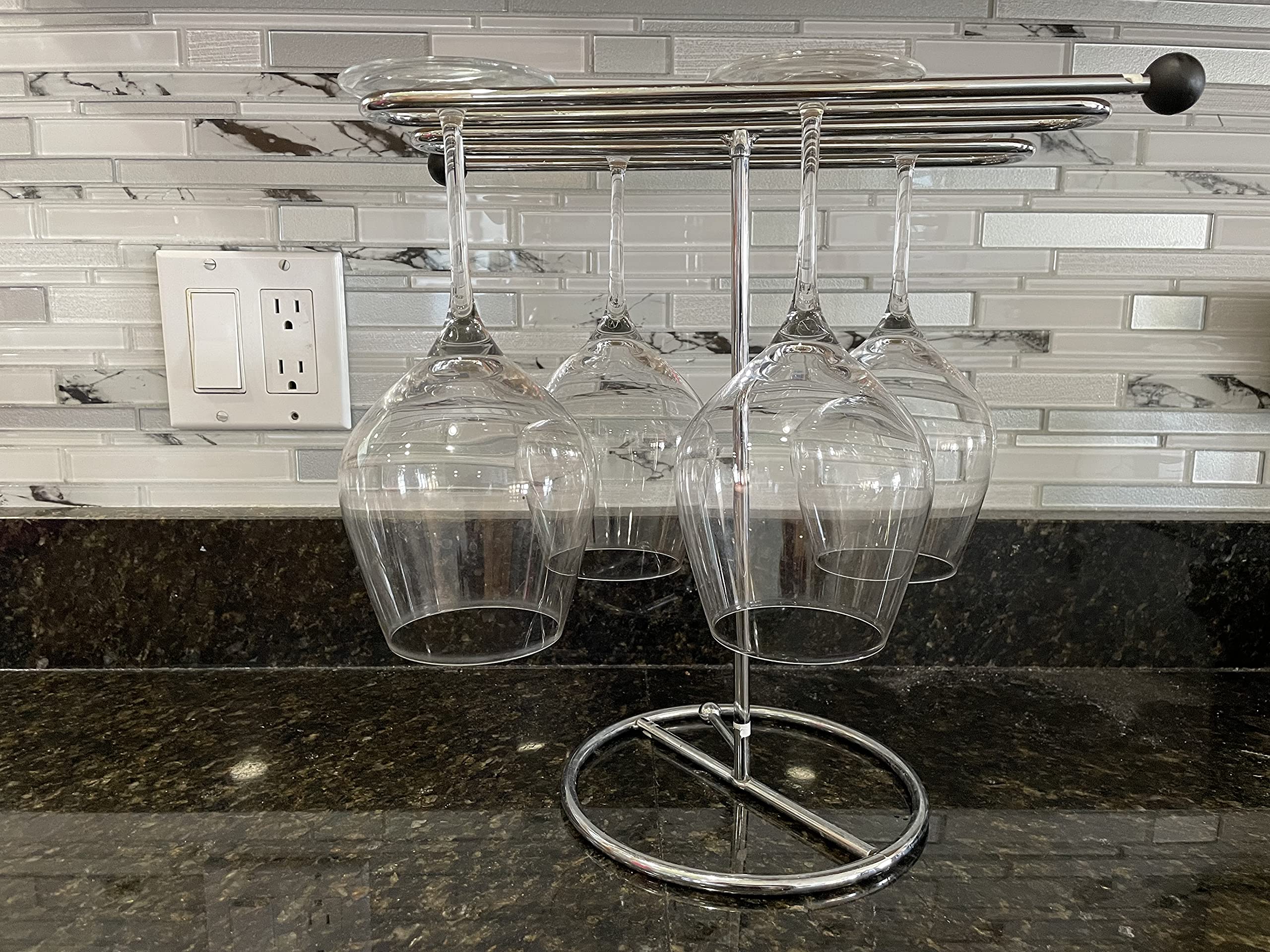 Happy Hour Stemware Drying Rack, Silver