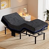 Vista 8 de Amada Queen - Base de cama ajustable y colchón de espuma viscoelástica de gel refrescante de 14 pulgadas, masaje, inclinación de cabeza y pies