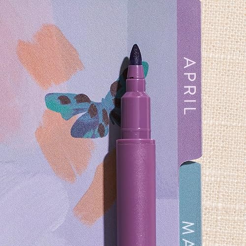 Miniatura 6 de Erin Condren Paquete de 6 resaltadores de doble punta, flores atrevidas, tinta resaltadora de doble punta, perfectos para decoración, codificación