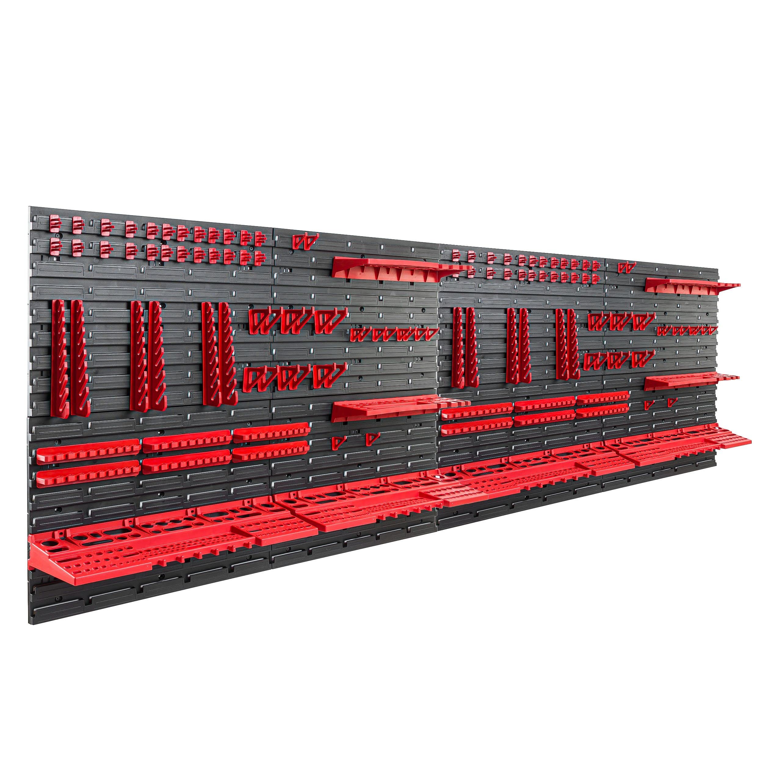 Parete portautensili, 230 x 78 cm, portautensili in plastica per garage o officina, da parete, banchi da lavoro per garage, tavolo da lavoro, portautensili lavoro, cassettiera porta attrezzi