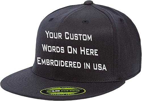 Miniatura 8 de Personalizado Flexfit 210 Personalize Hat Add Your Own Text Bordado Flat Bill