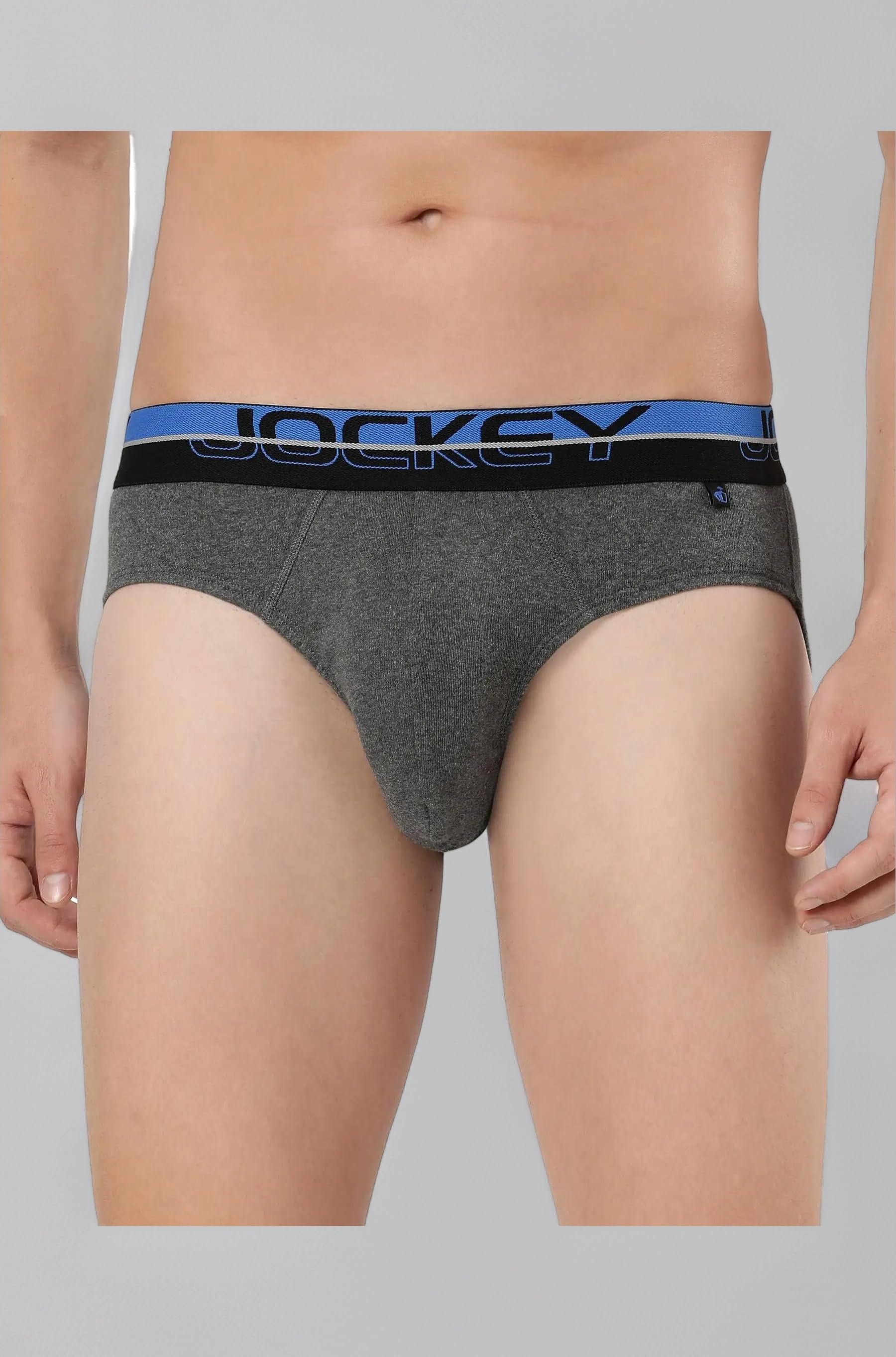 Jockey FP02 Men's Super Combed Cotton Rib Solid Brief with Ultrasoft Waistband