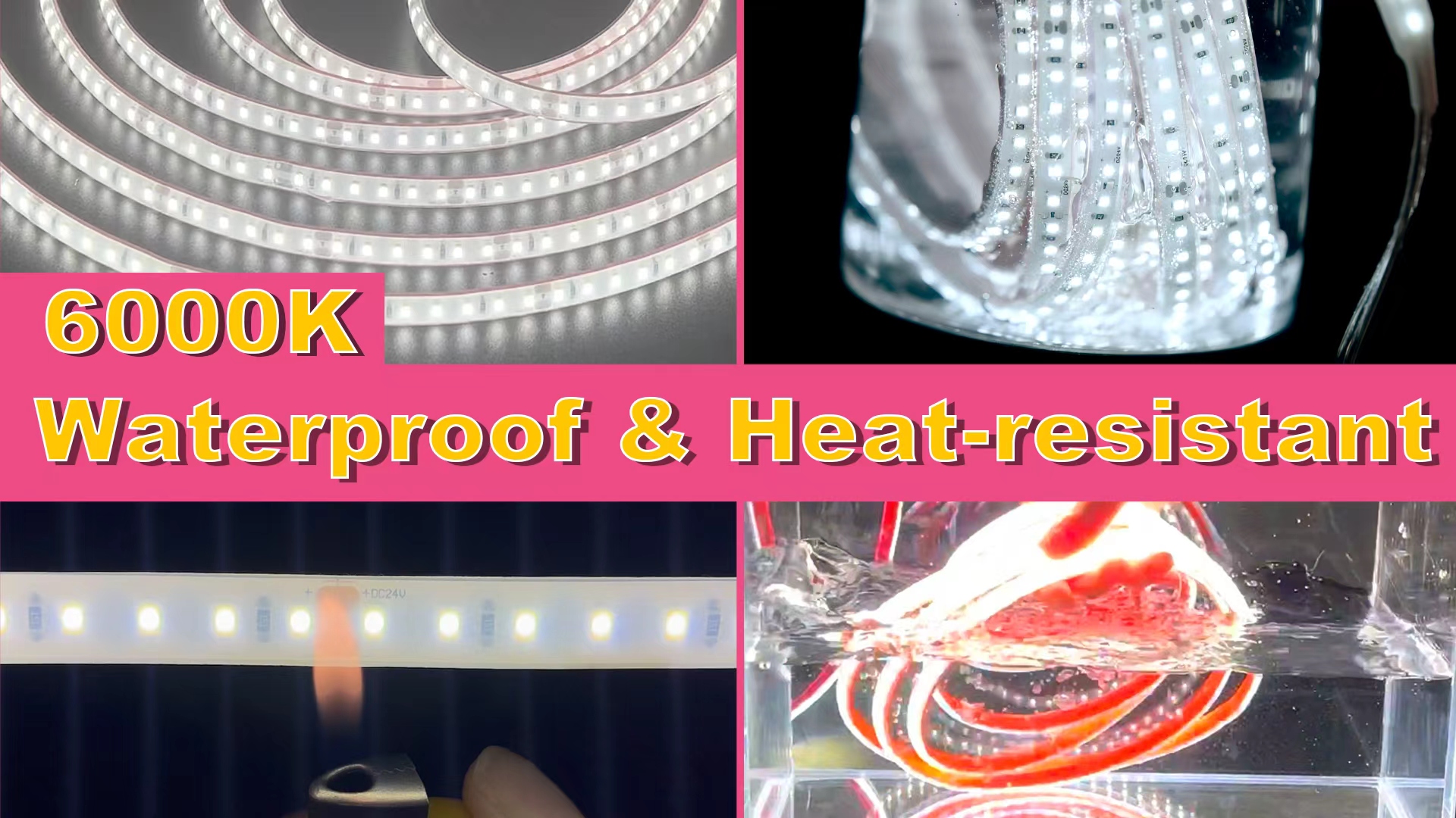 Image of SuperlightingLED DC24V LED Tape 6000K Sauna Lights for inside Sauna, Flexible High Temperature Rated & IP68 LED Strip Light Water-submersible, 600 LEDs Bright & 5m 16.4ft Long (6000K Daylight White)