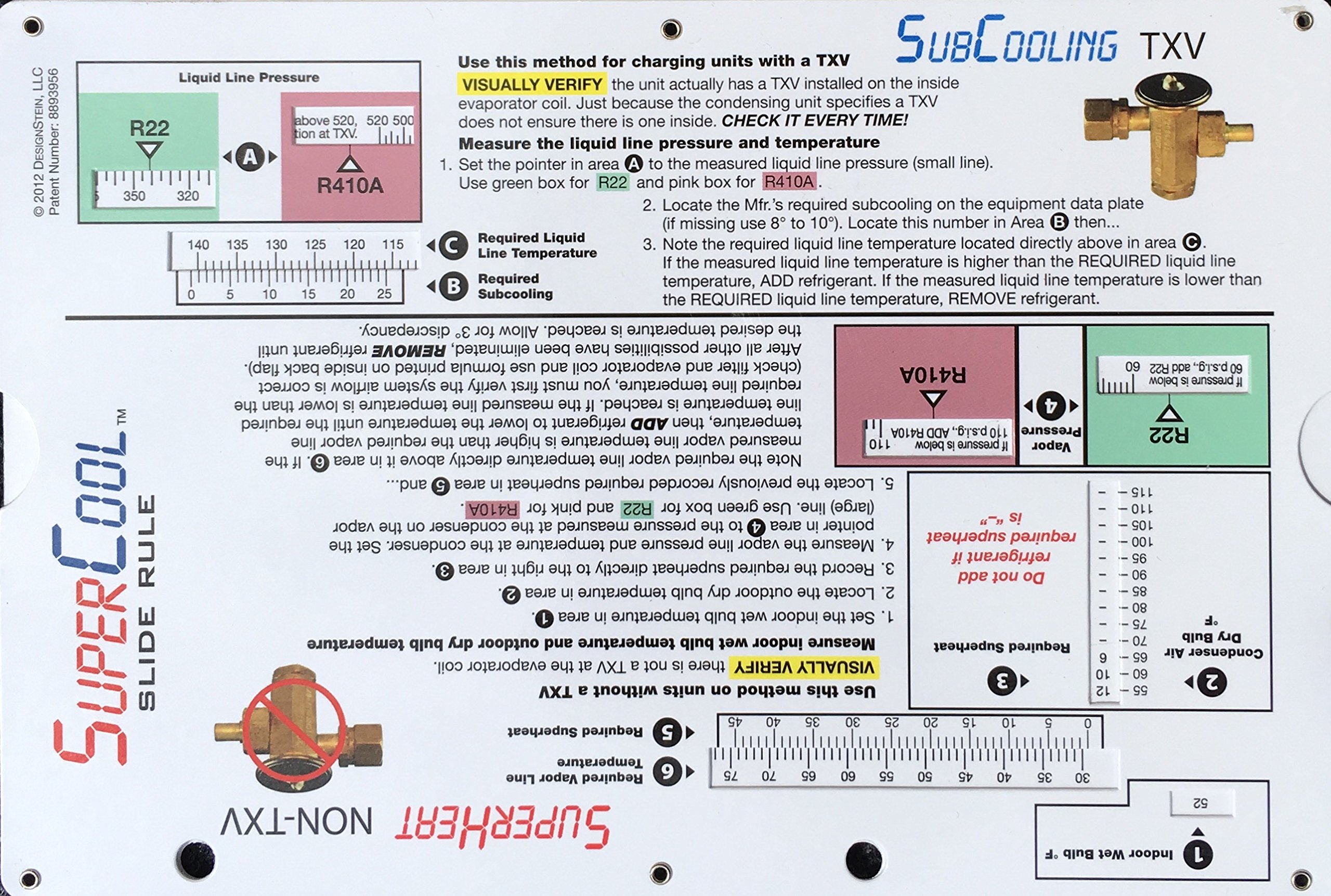 SuperCool HVAC Slide Rule 5 Pack - Engineering/Scientific Calculator