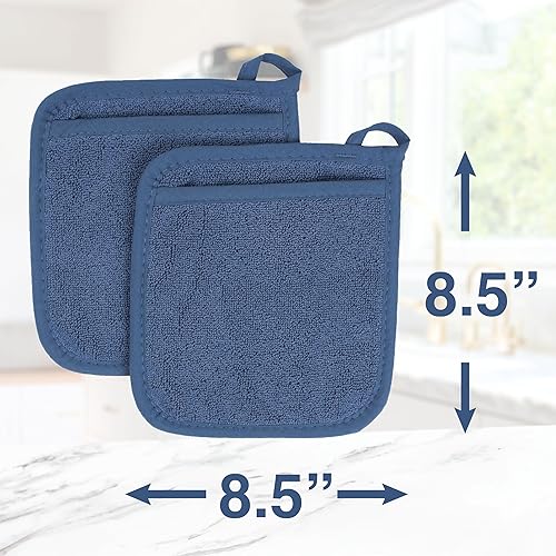Miniatura 7 de Ritz - Guante de bolsillo de rizo y almohadilla resistente al calor, duradero, 100% algodón, diseño ergonómico para un agarre óptimo, fácil cuidado,
