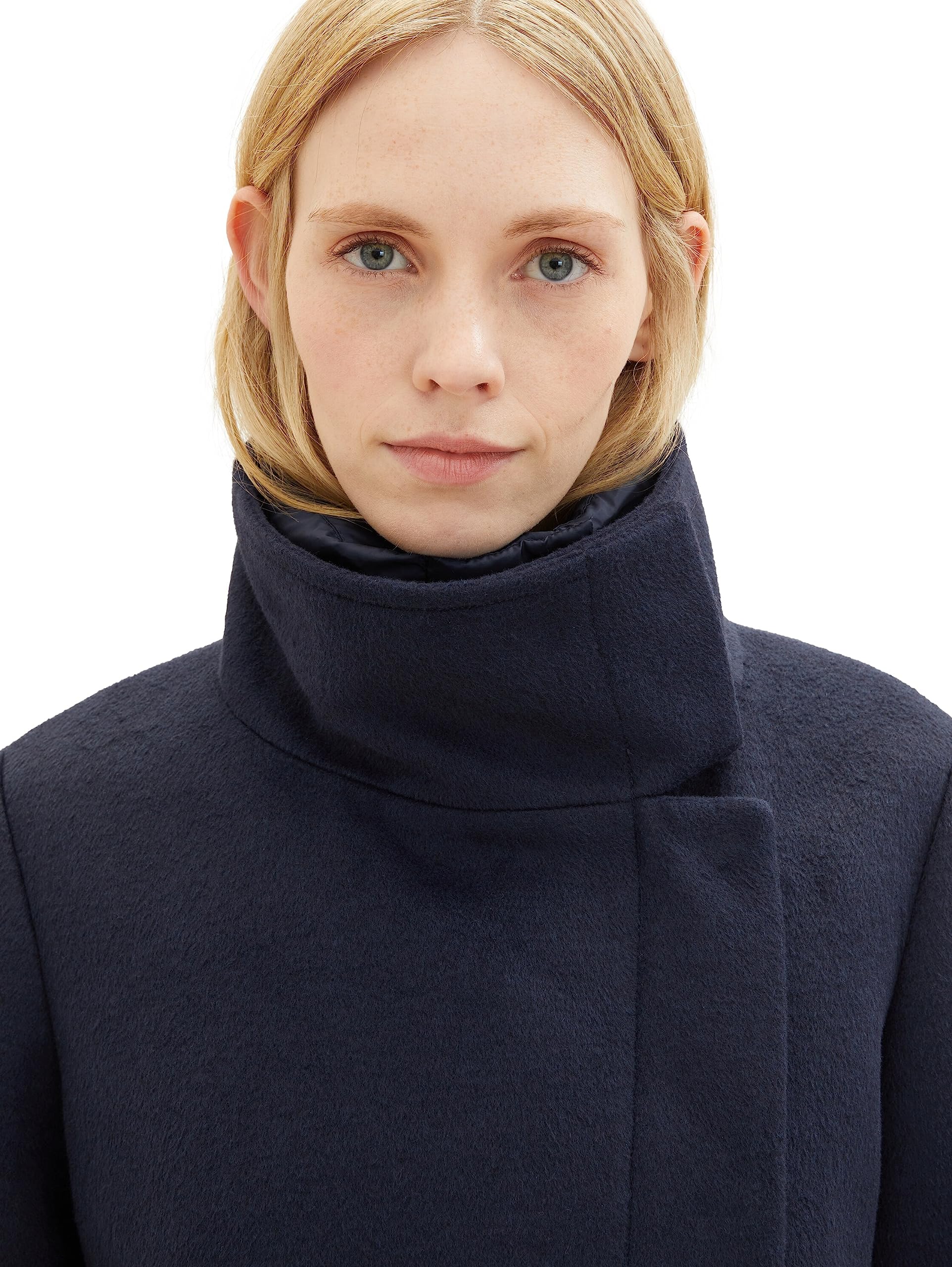 TOM TAILOR Cappotto Con Colletto Alto Cappotto con colletto alto Donna (Pacco da 1)
