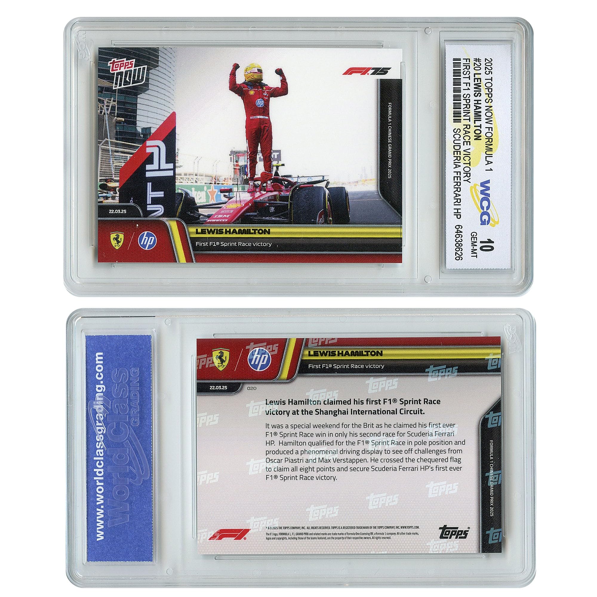 Amazon.com: 2025 Topps Now Formula 1 Racing Lewis Hamilton First