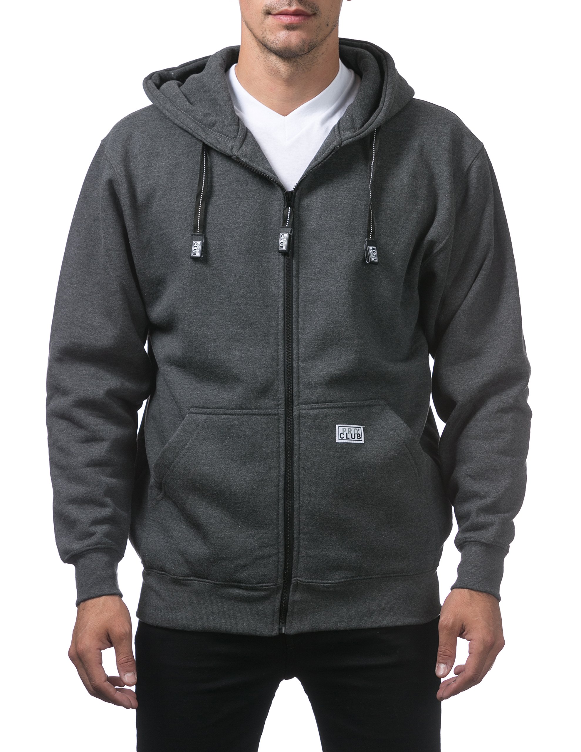 Pro Club Mens Heavyweight Full Zip Fleece Hoodie