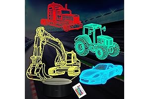 Lampeeze 3D Car Lamp Night Light, The Perfect Gift for Young Vehicle Enthusiasts
