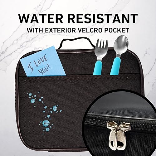 Miniatura 2 de Lonchera infantil de Fenrici, para niñas, adolescentes, mujeres, bolsa de almuerzo aislada, compartimentos de lados suaves, espaciosos, sin BPA,