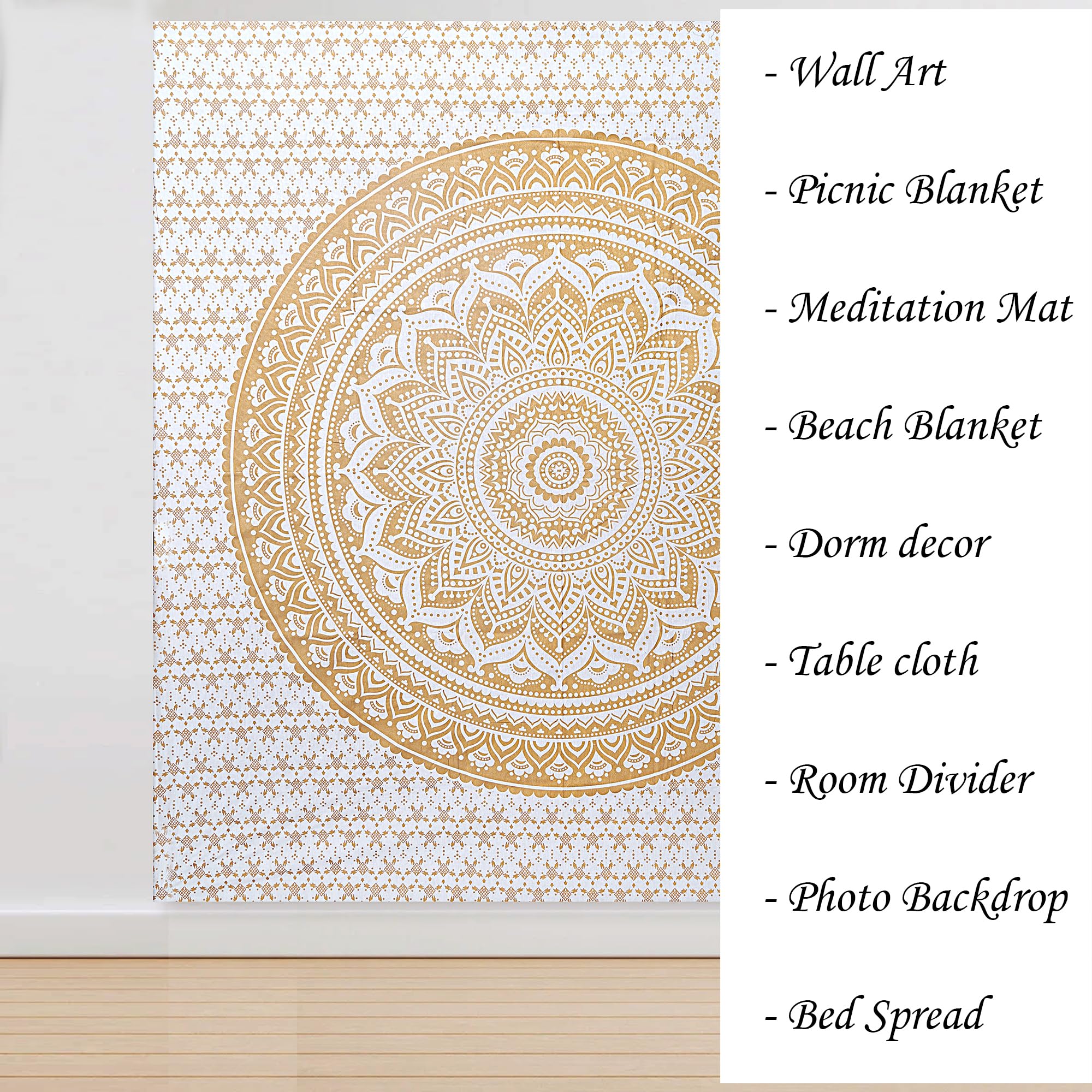 FURNISHFUL FINESSE Mandala Tapestry - Boho Wall Art -3 FURNISHFUL FINESSE Mandala Tapestry - Boho Wall Art -3