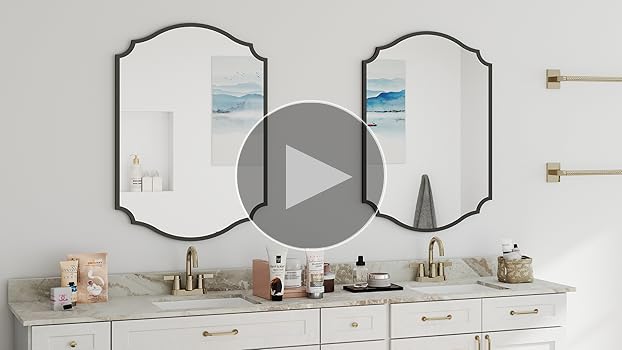 Amazon.com: Chende Black Bathroom Mirror for Over Sink, 32