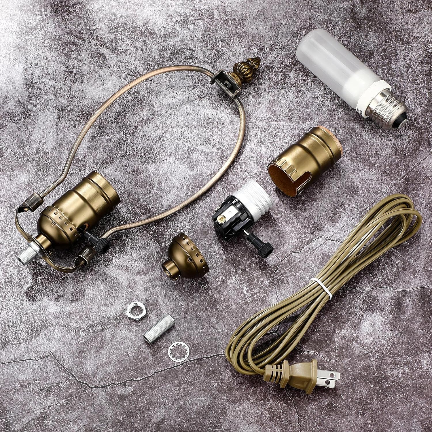 Buy 2 Pcs Lamp Light Kit Table Repair Make a Lamp Kit with 3 Way Socket