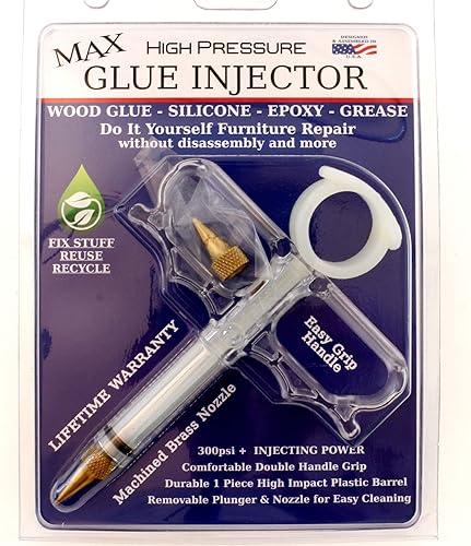 Miniatura 9 de Jeringa inyectora de pegamento de precisión con 2 boquillas para uniones apretadas y duraderas, ideal para carpintería, automoción, juntas, grasa,