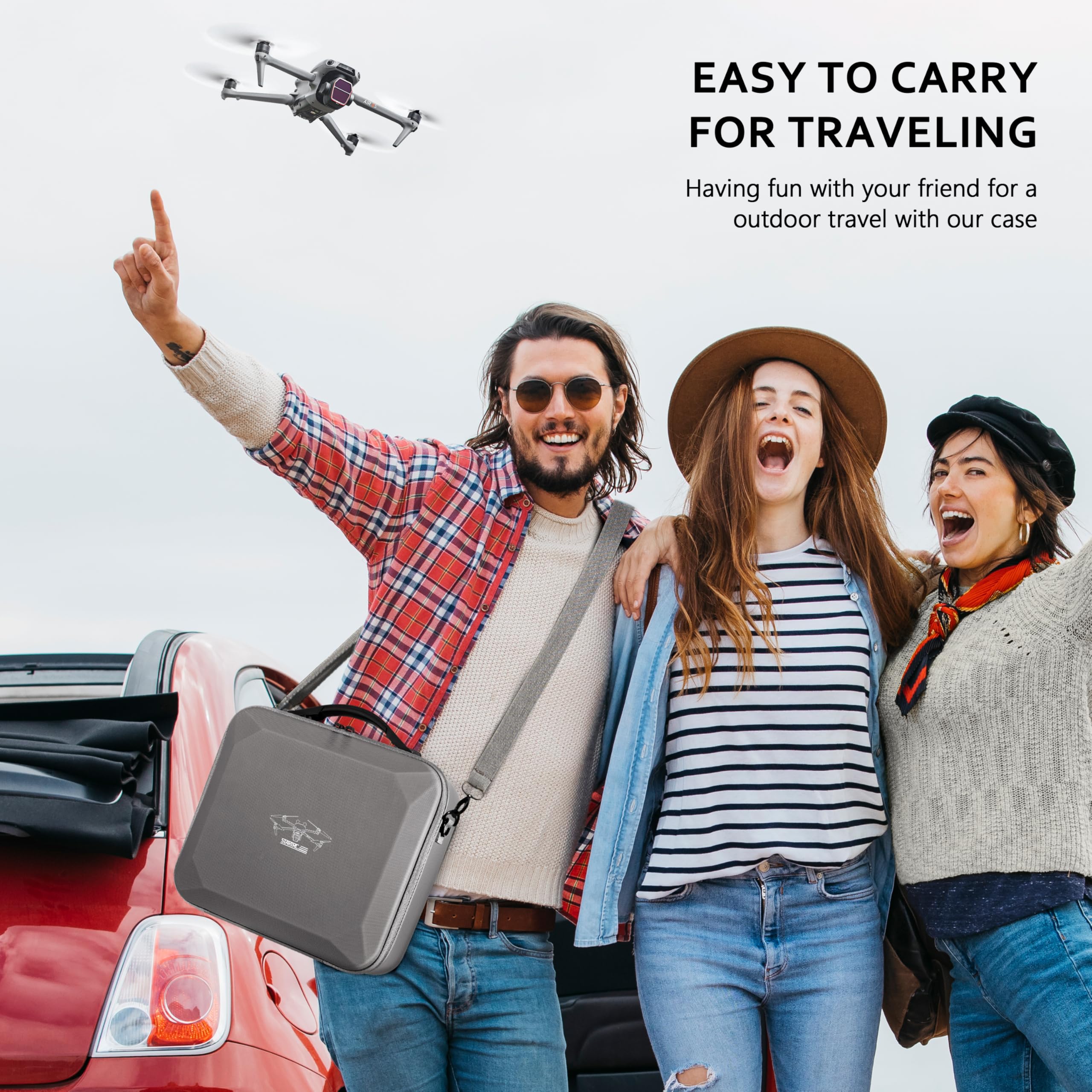 STARTRC Air 3S Koffer, tragbare Reisetasche, Tragetasche für DJI Air 3S Fly More Combo, RC2/RC/RC-N3/N2 Controller-Aufbewahrung für DJI Air 3S Zubehör, Akku Ladestation
