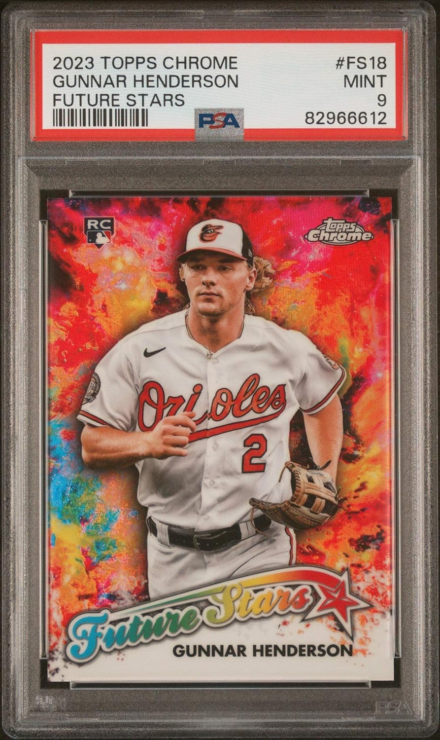 Graded 2023 Topps Chrome Gunnar Henderson #FS18 Rookie RC Baseball Card PSA 9 Mint