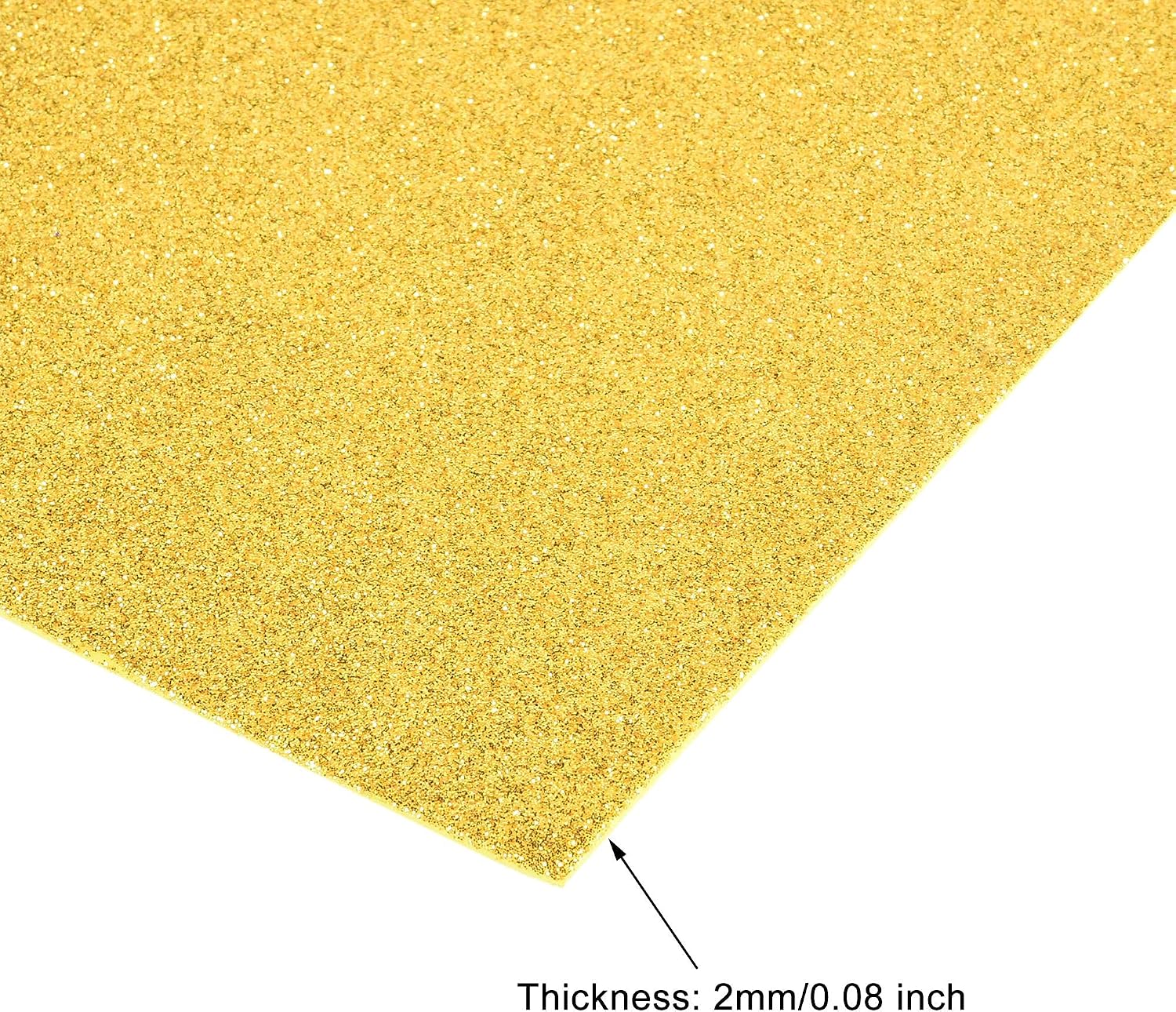 uxcell Gold Tone Shiny EVA Foam Sheets Thick for Crafts DIY Project 6pcs