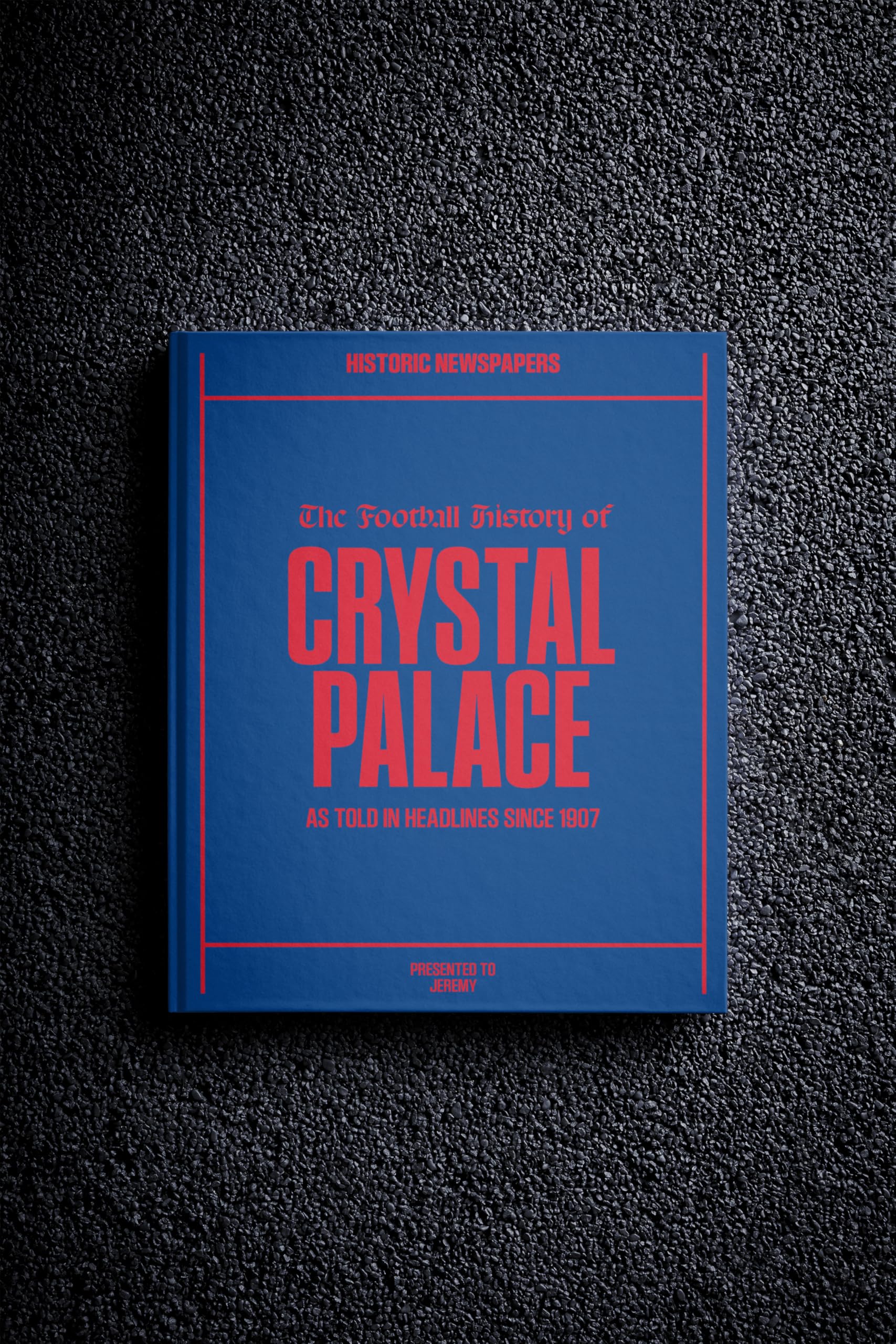 Historic Newspapers Crystal Palace | Personalised Football Gift | Name Printed on Cover | Football History Book Through Newspapers | Football Gifts for Boys | Birthday Present for Him | Gift for Men โ image 1