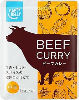 [Amazonブランド]Happy Belly ビーフカレー 中辛 180g×15個
