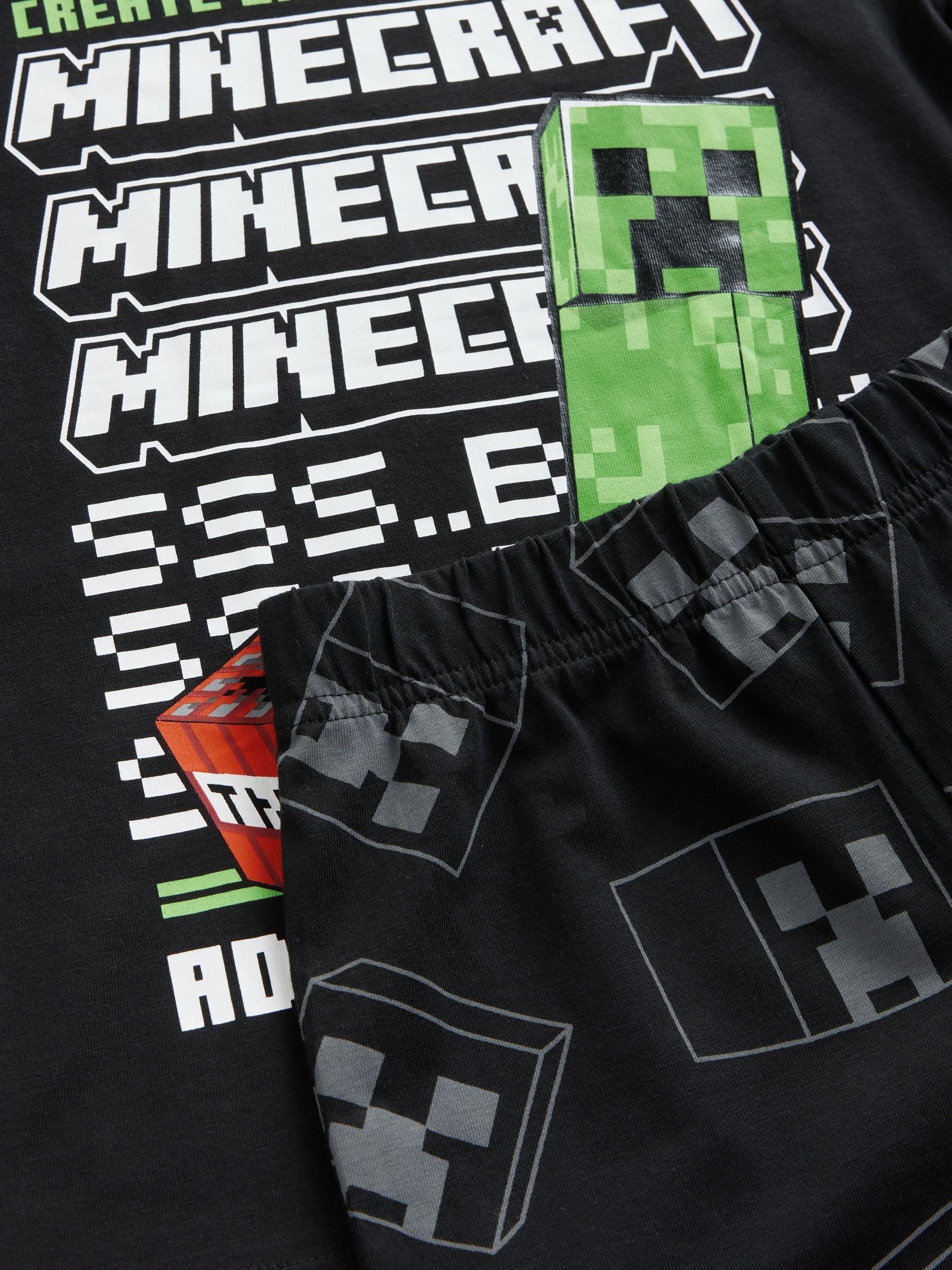 NEXT Garçon Pyjama Short Minecraft sous Licence, Lot de 2