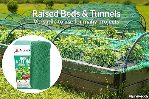 Miniatura 4 de AlpineReach Red de jardín de 7.5 x 65 pies, red resistente para pájaros, ciervos, protección de plantas, malla tejida extrafuerte, kit reutilizable