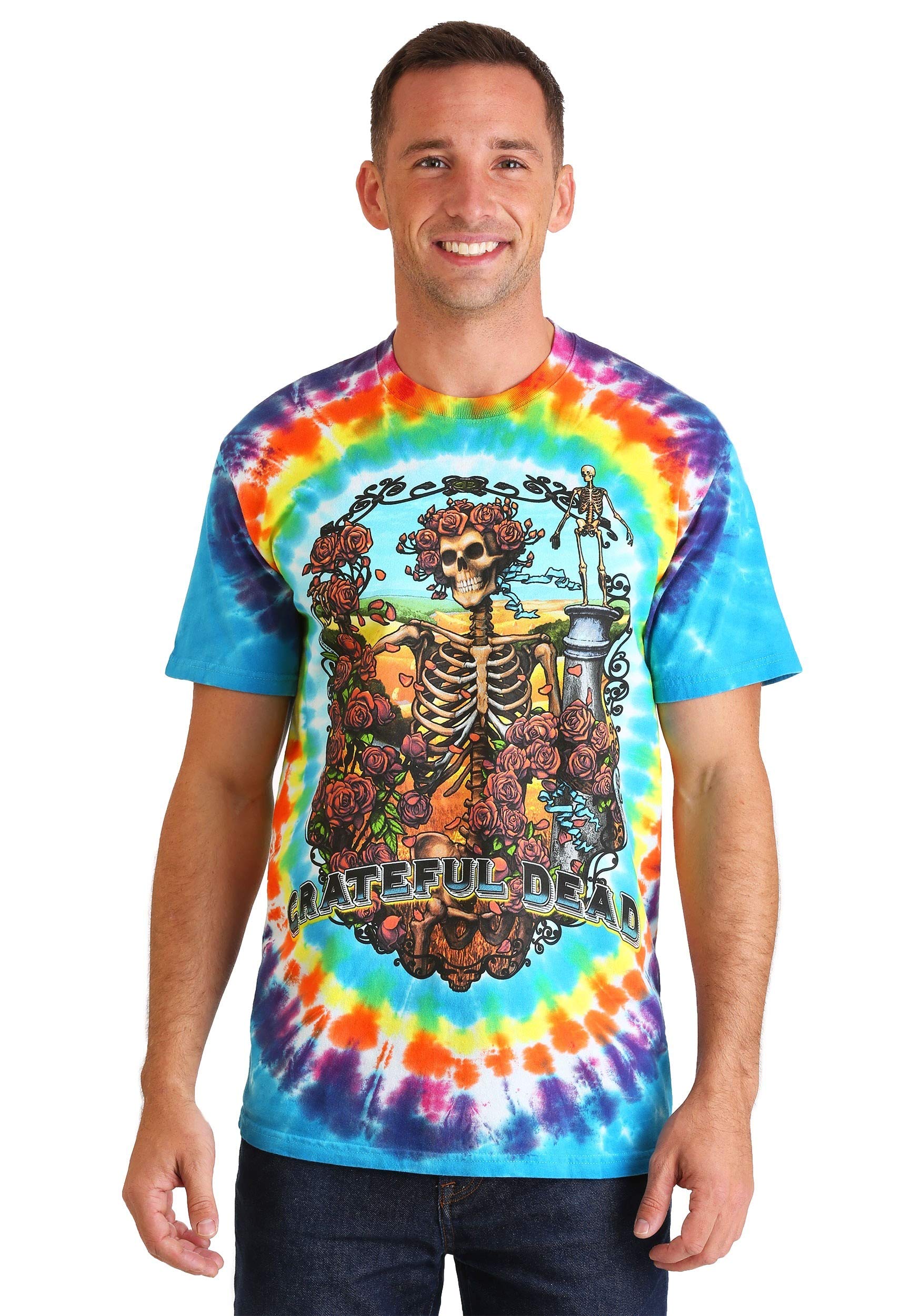 Men's Grateful Dead Rainbow Bertha Short Sleeve T-Shirt, Multi Tie Dye, X-Large