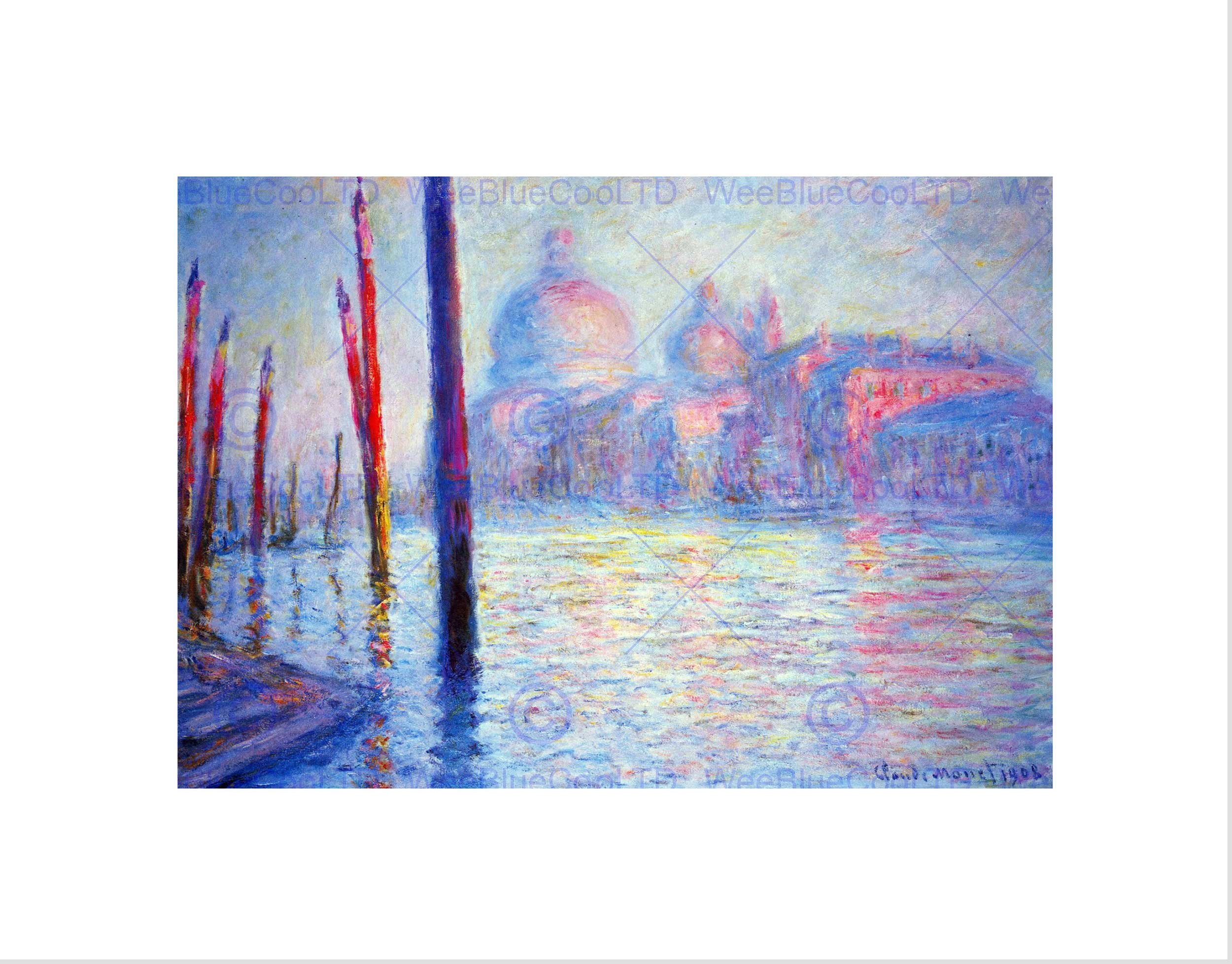 Wee Blue Coo Claude Monet Canal Grand Old Master Picture Wall Art Print