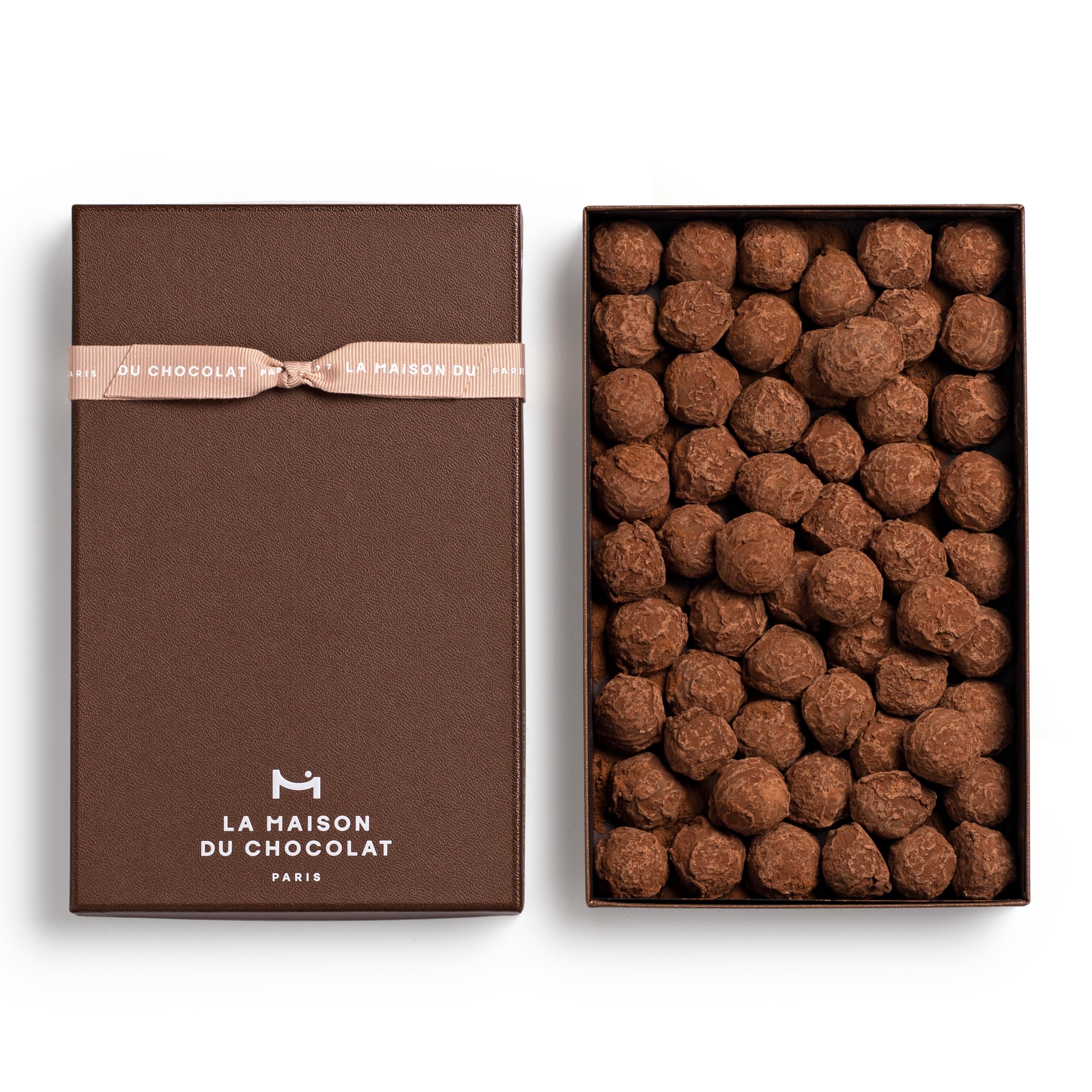 LA MAISON DU CHOCOLAT Classic Truffles Gift Box, Gourmet French Dark Chocolate Gift Box (58 Pieces)