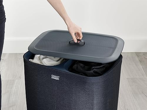 Miniatura 7 de Joseph Joseph Tota - Cesta de separación para ropa sucia de 90 litros con tapa, color negro