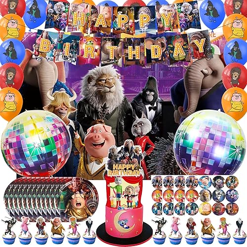 125Pcs Music Theme Birthday Party Decorations Kit, Music Party Supplies Disposable Dinnerware Backdrop Tablecloth for Kids Girls Boys Party, Serves 24